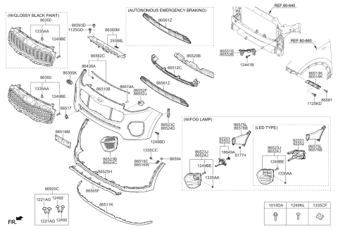 2019 Kia Sportage Bumper-Front Diagram 1