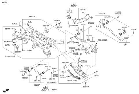 2018 Kia Sportage Link Assembly-Rear Stabilizer Diagram for 55540D3000