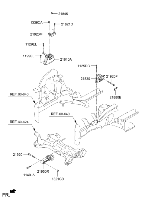 2023 Kia Forte Engine & Transaxle Mounting Diagram 2
