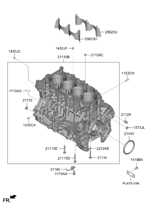 2021 Kia Sorento Cylinder Block Diagram