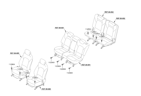 2022 Kia Sorento Hardware-Seat Diagram