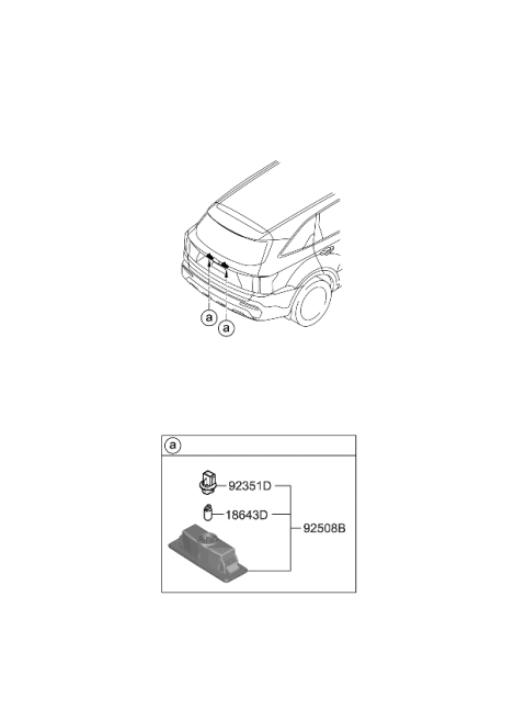 2021 Kia Sorento License Plate & Interior Lamp Diagram