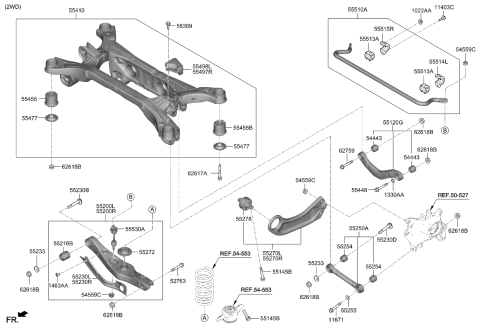 2023 Kia Sorento Rear Suspension Control Arm Diagram 1
