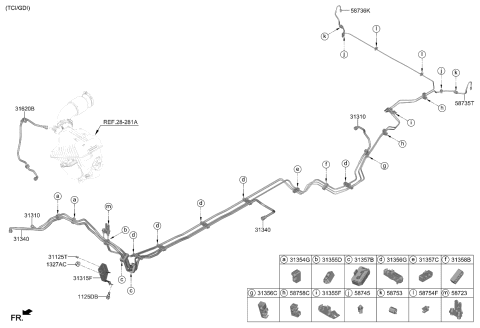 2022 Kia Sorento Connector Assembly-Brake Diagram for 58723T1000