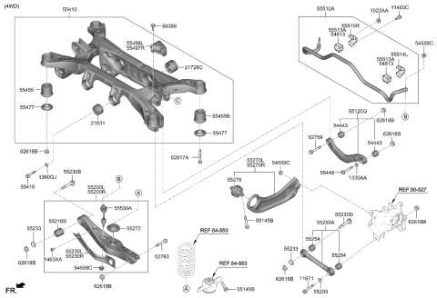 2022 Kia Sorento Rear Suspension Control Arm Diagram 2