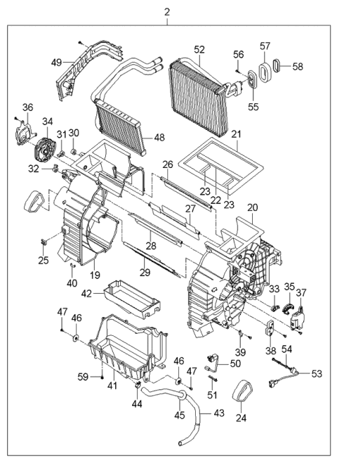 2006 Kia Optima Seal(A)-Heater To Duct Diagram for 972462G000