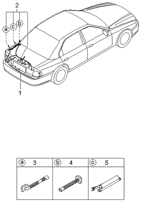 2000 Kia Optima Wiring Assembly-Trunk Lid Diagram for 919603C510