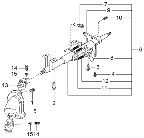 2002 Kia Optima Joint Assembly-Universal Diagram for 5640038000