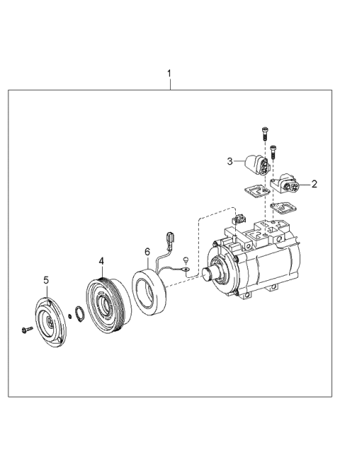 2001 Kia Optima PULLEY Assembly-A/C Diagram for 9764338010