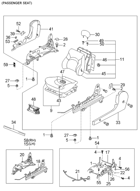 2004 Kia Optima Head Rest Assembly-Front Seat Diagram for 887003C010GJB