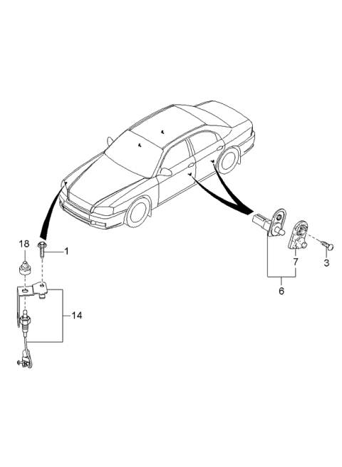 2001 Kia Optima Switch Assembly-Door Diagram for 9356023100