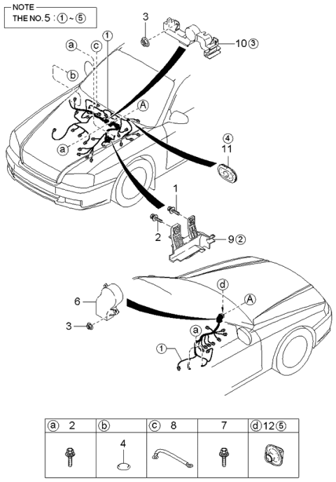2001 Kia Optima Wiring Assembly-Control Diagram for 914003C142