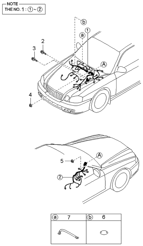 2003 Kia Optima Wiring Assembly-Control Diagram for 914603C541