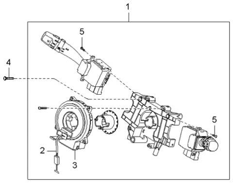 2005 Kia Optima Switch Assembly-Multifunction Diagram for 934003C780