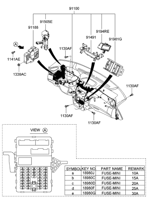 2007 Kia Optima Wiring Assembly-Main Diagram for 911032G200