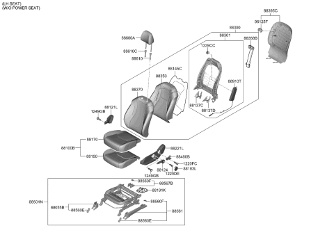 2023 Kia Carnival Seat-Front Diagram 2