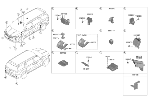 2024 Kia Carnival Sensor Assembly-Rr OCCUP Diagram for 95740R0100BSU