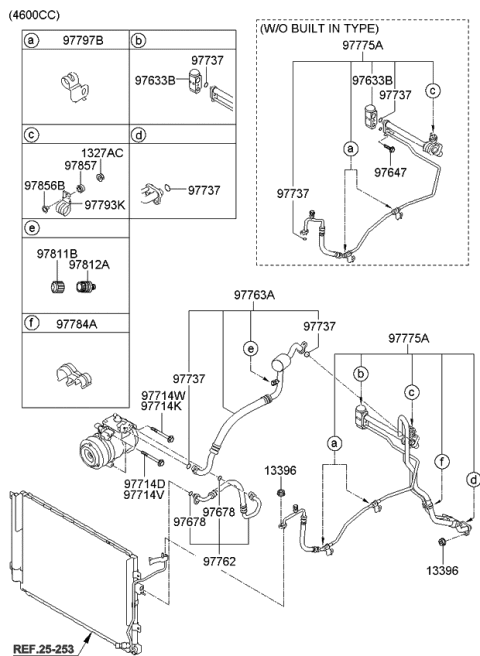 2008 Kia Borrego Suction & Liquid Tube Assembly Diagram for 977602J110