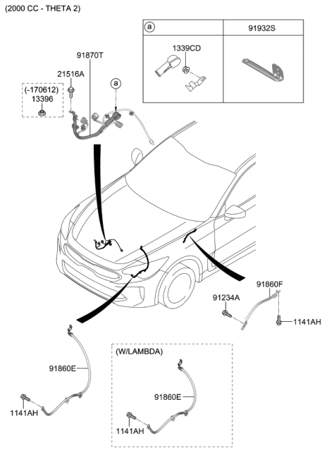 2019 Kia Stinger Wiring Assembly-Alt Ext Diagram for 91870J5011