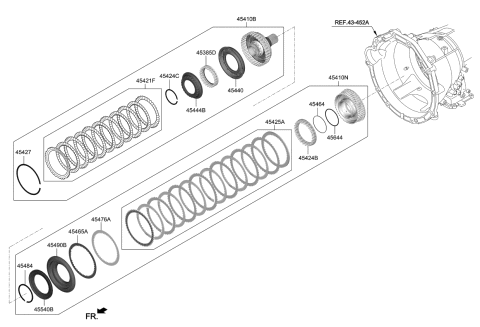 2021 Kia Stinger Transaxle Clutch-Auto Diagram 1