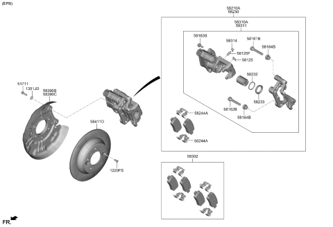 2023 Kia Soul Rear Wheel Brake Diagram 2