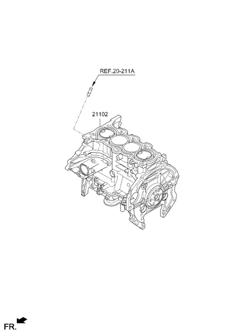 2023 Kia Soul Short Engine Assy Diagram