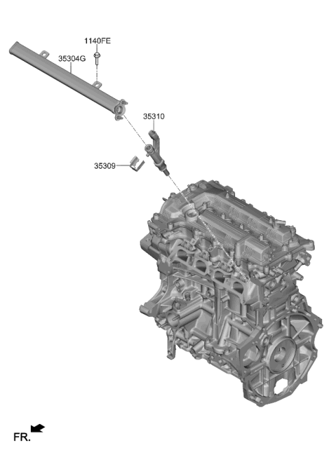 2023 Kia Rio Throttle Body & Injector Diagram