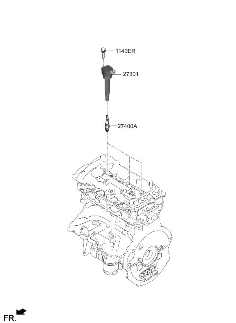 2022 Kia Rio Ignition Coil Assembly Diagram for 273012M360