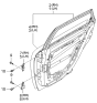 Diagram for Kia Spectra5 SX Door Hinge - 794302F000