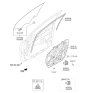 Diagram for Kia Niro EV Window Motor - 82450G5010