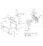 Diagram for 2015 Kia Rio A/C Condenser Fan - 253801W612