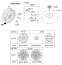 Diagram for Kia K900 Wheel Cover - 529603T000