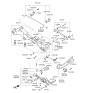 Diagram for 2015 Kia Cadenza Rear Crossmember - 554053R950