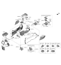 Diagram for Kia Sportage Center Console Base - 84610DW000WK
