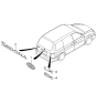 Diagram for Kia Sedona Emblem - 0K55D51742A
