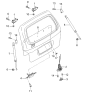 Diagram for 2002 Kia Sedona Door Handle - 0K55262410B