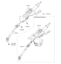 Diagram for Kia Forte Steering Shaft - 564001M500