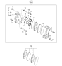 Diagram for 2003 Kia Sorento Brake Pad Set - 581013EU02