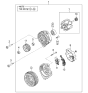 Diagram for 2005 Kia Sorento Alternator Pulley - 3732139450