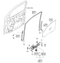 Diagram for 2003 Kia Sorento Window Regulator - 824033E000