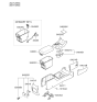 Diagram for Kia Sorento Center Console Base - 846412P000VA