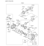 Diagram for 2009 Kia Sorento Pinion Bearing - 473633B200