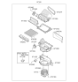 Diagram for 2014 Kia Sorento Cabin Air Filter - 971331U000
