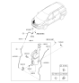 Diagram for 2015 Kia Sorento Washer Pump - 98510A9000
