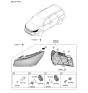 Diagram for Kia Sedona Headlight - 92102A9650
