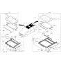 Diagram for Kia Sedona Sunroof Cable - 81664A9000