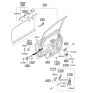 Diagram for 2014 Kia Cadenza Door Hinge - 793103K000