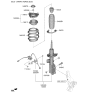 Diagram for Kia Sorento Shock and Strut Boot - 54625P2000