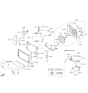 Diagram for Kia Soul Radiator fan - 253802K600