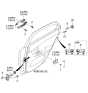 Diagram for 2007 Kia Spectra SX Door Handle - 836502F000